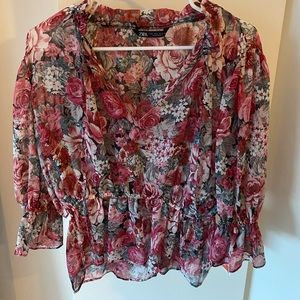 Zara Floral Blouse